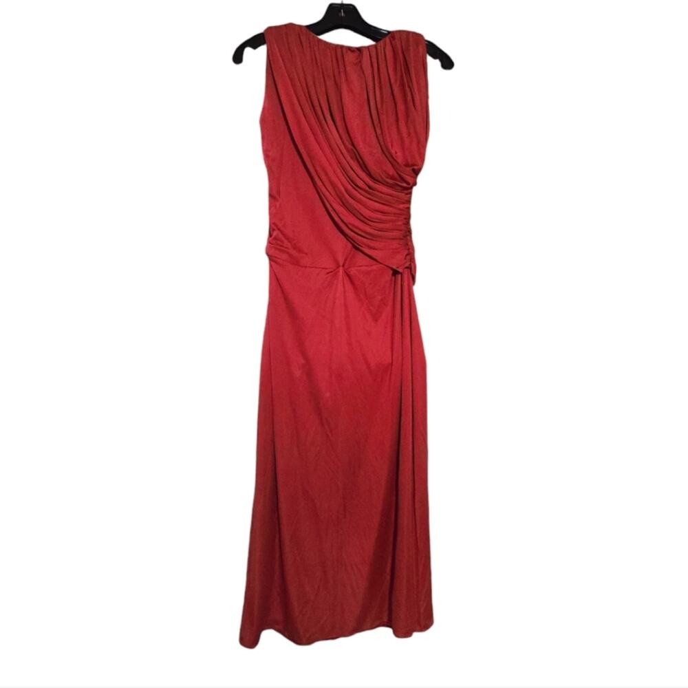 Giambattista Valli Italian Vintage drape Front Maxi‎ Formal Dress Size Small